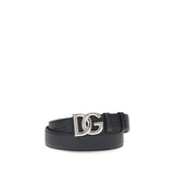 Dolce & Gabbana Black Calf Leather Bos Taurus Regular Belt
