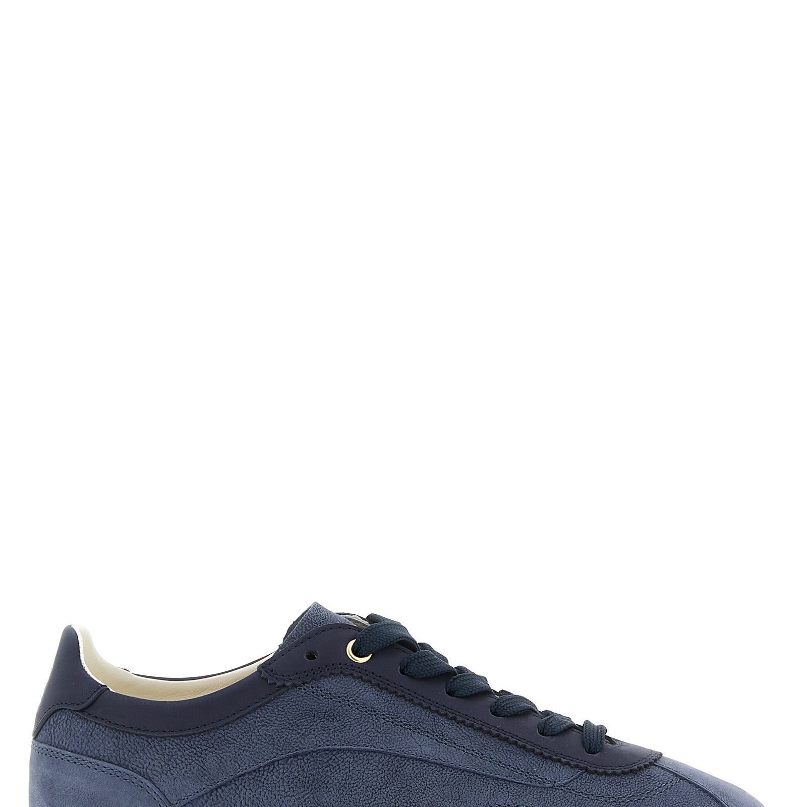 Brunello Cucinelli Blue Calfskin Sneakers Brunello Cucinelli