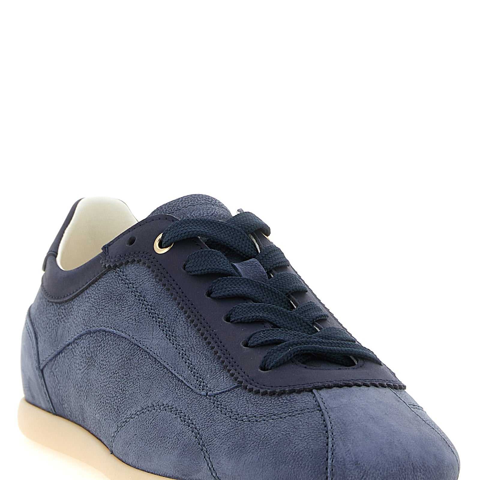 Brunello Cucinelli Blue Calfskin Sneakers Brunello Cucinelli