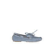Brunello Cucinelli Blue Leather Slip-On Loafers