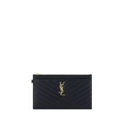 Saint Laurent Black Calf Leather Bos Taurus Clutch Bag