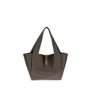 Saint Laurent Brown Calf Leather Bos Taurus Shoulder Bag
