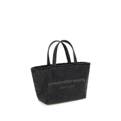 Gray Cotton Shoulder Bag