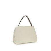 Beige Calf Leather Bos Taurus Shoulder Bag