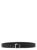 Saint Laurent Black Calfskin Regular Belt