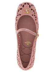 Multicolor Polyvinyl Ballet Flats