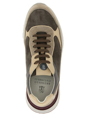 Brunello Cucinelli Multicolor Calfskin Athletic Sneakers