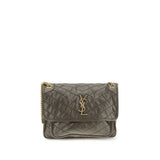Saint Laurent Bicolor Calf Leather Bos Taurus Shoulder Bag