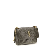 Saint Laurent Bicolor Calf Leather Bos Taurus Shoulder Bag