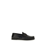 Saint Laurent Black Calf Leather Bos Taurus Slip-On Loafers