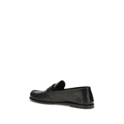 Saint Laurent Black Calf Leather Bos Taurus Slip-On Loafers