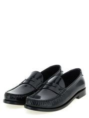 Black Calfskin Slip-On Loafers