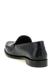 Black Calfskin Slip-On Loafers