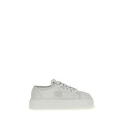 White Polyamide Platform Sneakers