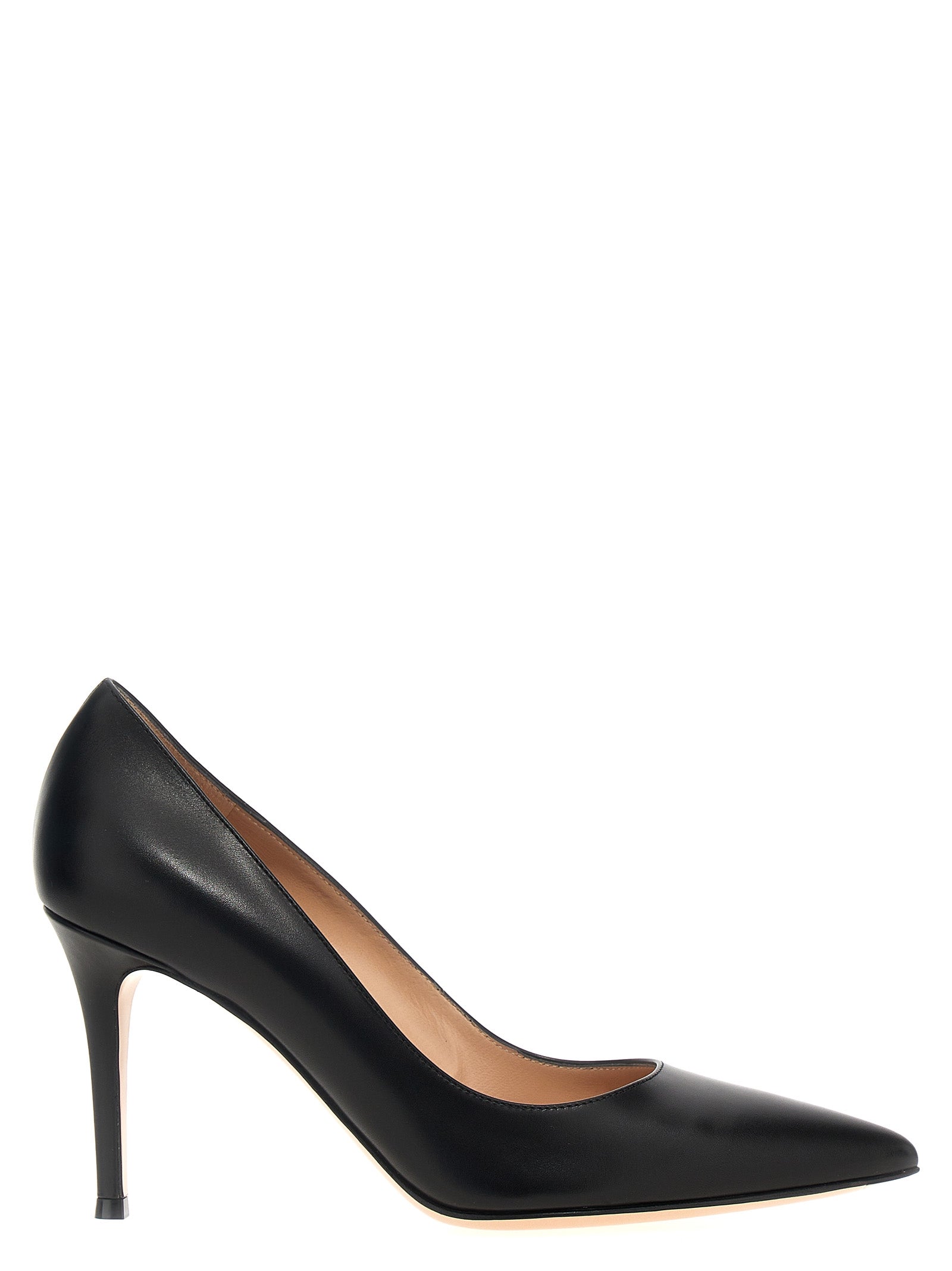 Black Calfskin High Heel Pumps