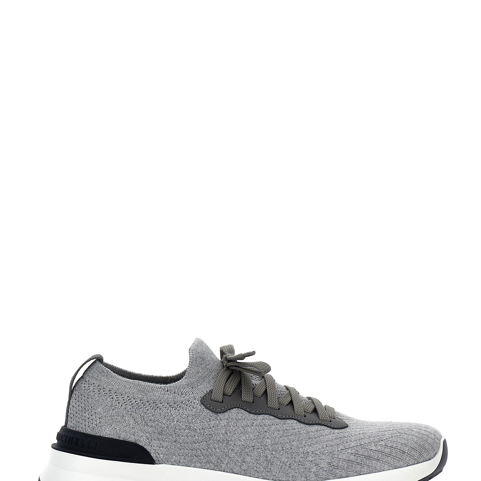 Brunello Cucinelli Gray Cotton Athletic Sneakers Brunello Cucinelli