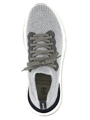 Brunello Cucinelli Gray Cotton Athletic Sneakers