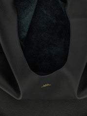 Black Calfskin Shoulder Bag