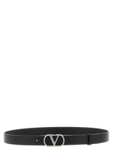 Valentino Garavani Black Calfskin Regular Belt