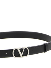 Valentino Garavani Black Calfskin Regular Belt