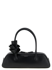 Black Calfskin Shoulder Bag