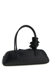 Black Calfskin Shoulder Bag