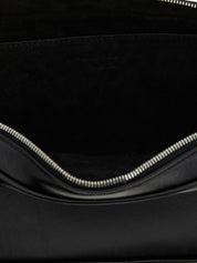 Black Calfskin Shoulder Bag