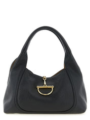 Black Calfskin Shoulder Bag