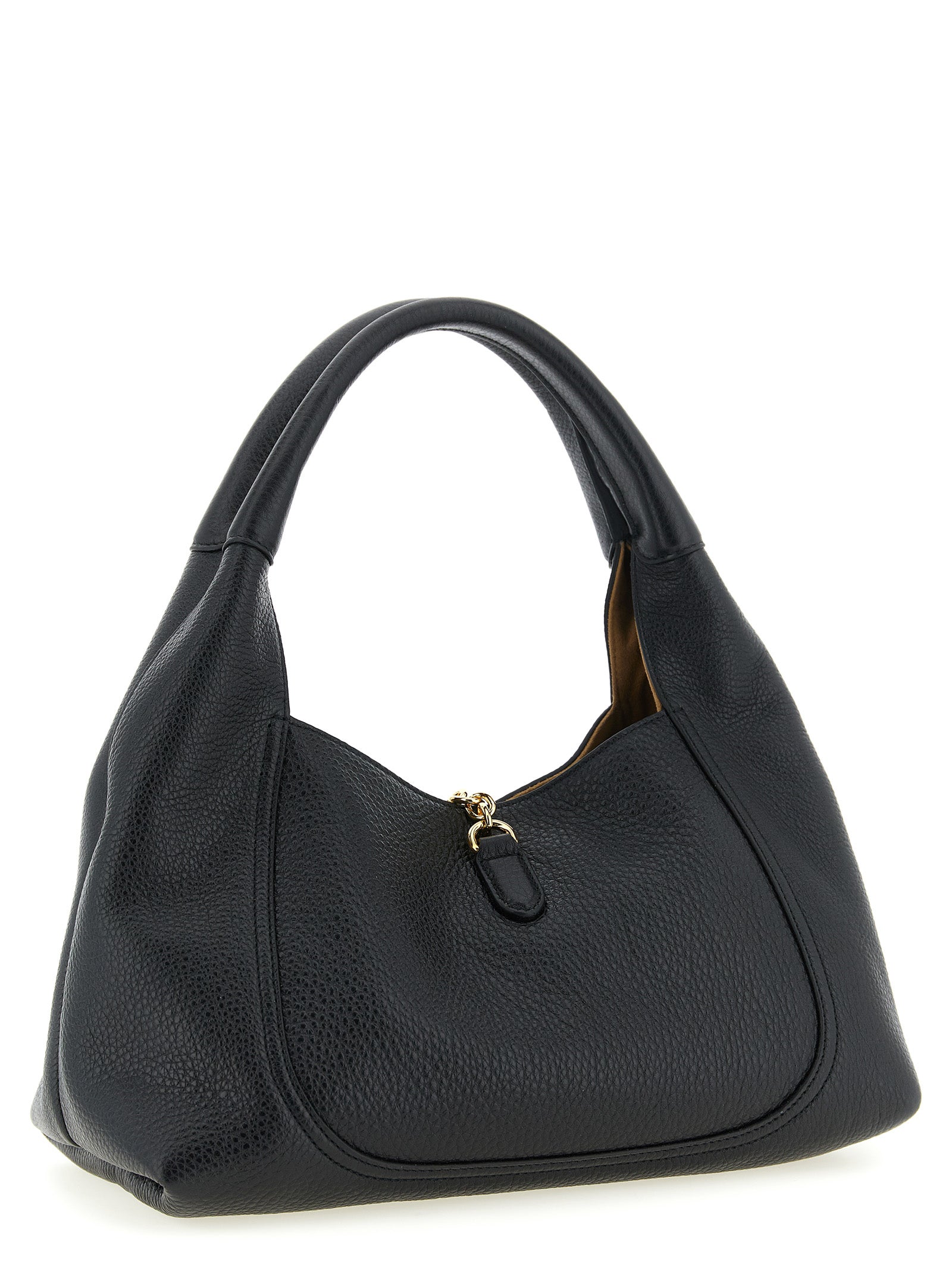 Black Calfskin Shoulder Bag