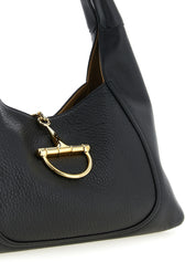 Black Calfskin Shoulder Bag