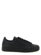 Black Leather Low Top Sneakers