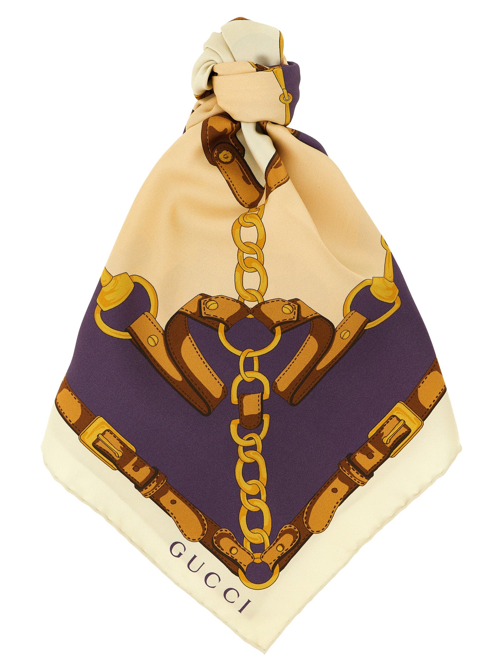 Beige Silk Scarf