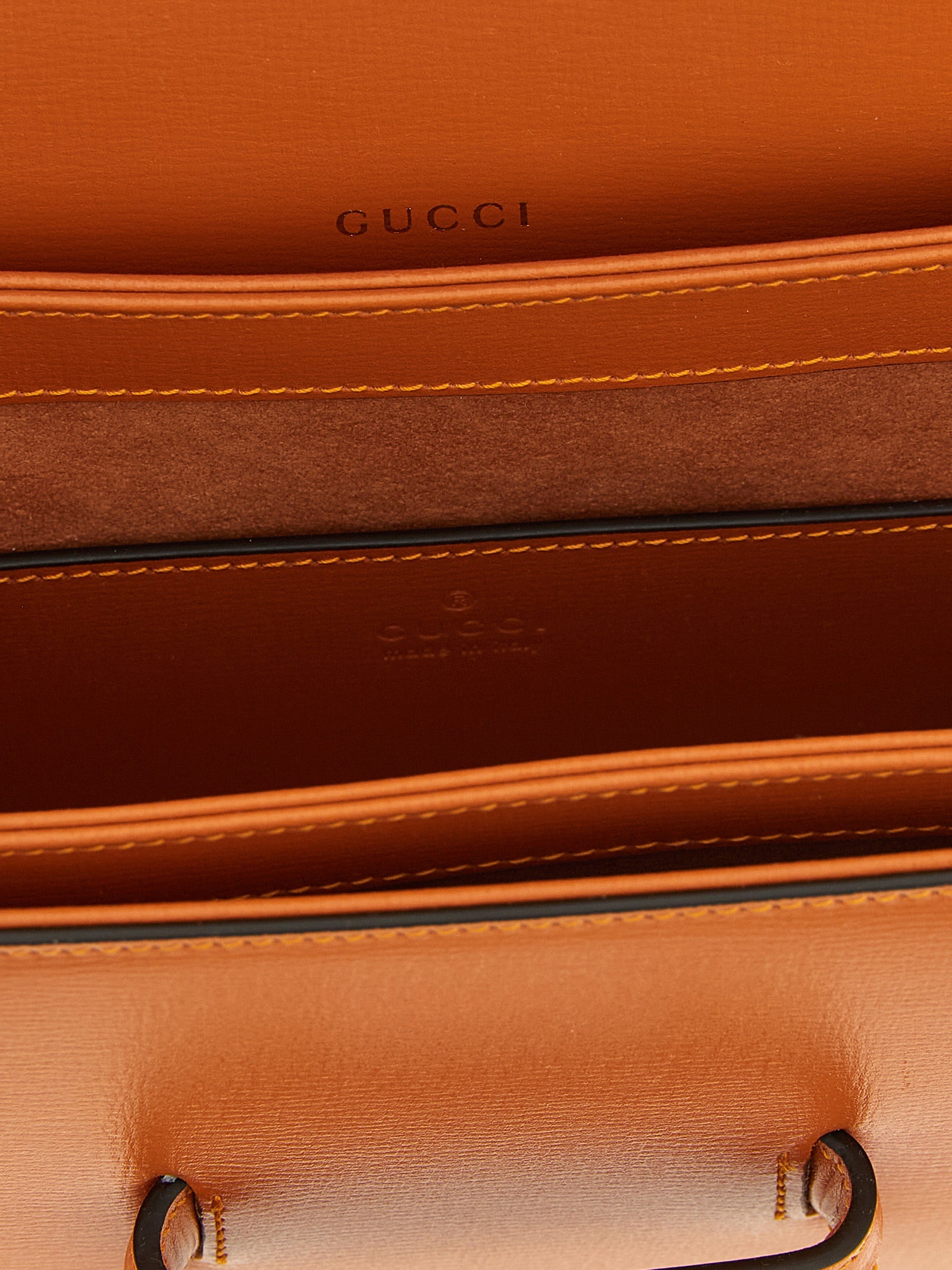Orange Calfskin Shoulder Bag