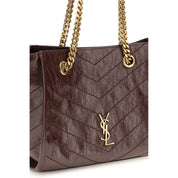 Saint Laurent Brown Calf Leather Bos Taurus Shoulder Bag