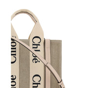 Brown Linen Handbag