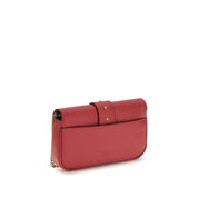 PINKO Red Calf Leather Bos Taurus Shoulder Bag