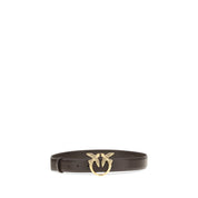 PINKO Brown Calf Leather Bos Taurus Regular Belt