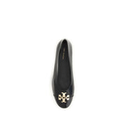 Tory Burch Black Calf Leather Bos Taurus Ballet Flats