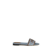 Blue Polyamide Flat Sandals