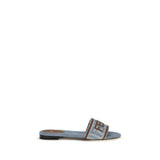 Blue Polyamide Flat Sandals
