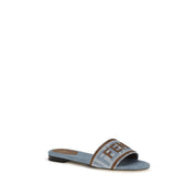 Blue Polyamide Flat Sandals
