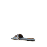 Blue Polyamide Flat Sandals