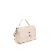 Beige Calf Leather Bos Taurus Handbag