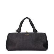 Black Raffia Handbag