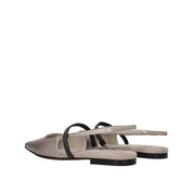 Brunello Cucinelli Beige Leather Mules Brunello Cucinelli