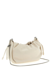 White Lamb Leather Crossbody Bag