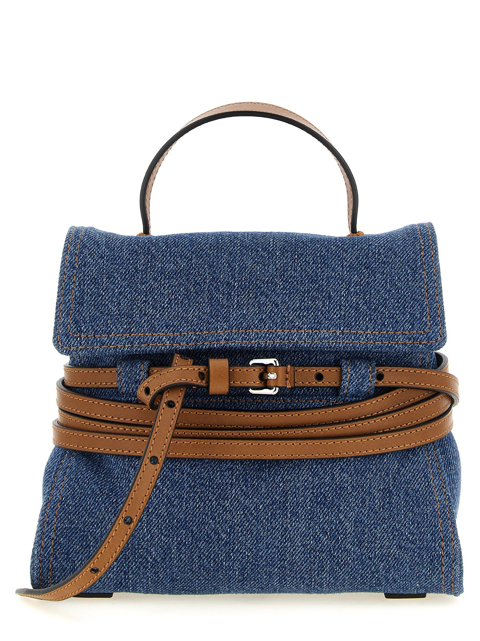 Blue Cotton Handbag
