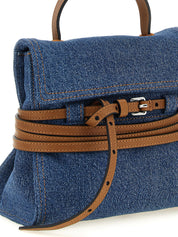 Blue Cotton Handbag