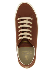 Brunello Cucinelli Brown Calfskin Low Top Sneakers