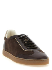 Brunello Cucinelli Brown Calfskin Low Top Sneakers
